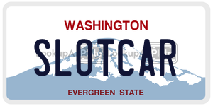 SLOTCAR license plate in Washington