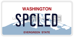 SPCLED license plate in Washington