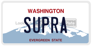 SUPRA  license plate in WA
