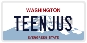 TEENJUS  license plate in WA