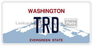TRD  license plate in WA