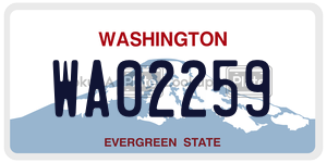 WA02259  license plate in WA