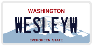 WESLEYW  license plate in WA