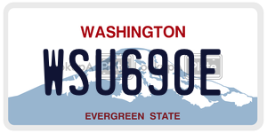WSU690E  license plate in WA