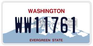 WW11761  license plate in WA