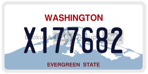 X177682  license plate in WA