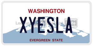 XYESLA  license plate in WA