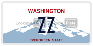 ZZ license plate in Washington