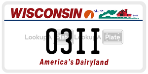 03II  license plate in WI