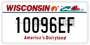 10096EF  license plate in WI