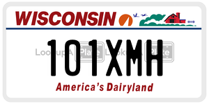 101XMH  license plate in WI