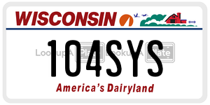 104SYS  license plate in WI