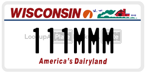 111MMM  license plate in WI