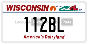 112BL license plate in Wisconsin