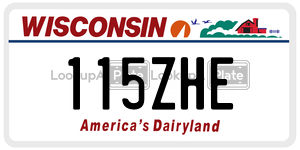 115ZHE  license plate in WI