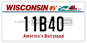 11B40  license plate in WI