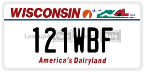 121WBF  license plate in WI