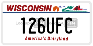 126UFC  license plate in WI