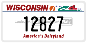 12827  license plate in WI