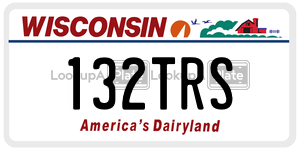 132TRS  license plate in WI
