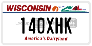 140XHK license plate in Wisconsin