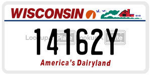 14162Y  license plate in WI