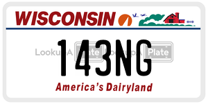 143NG license plate in Wisconsin