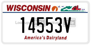 14553V  license plate in WI