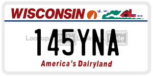 145YNA  license plate in WI