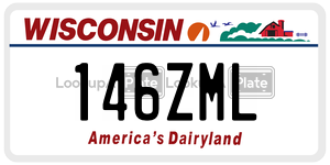 146ZML  license plate in WI