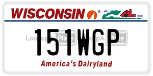 151WGP  license plate in WI