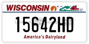 15642HD  license plate in WI