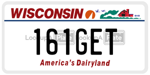 161GET  license plate in WI