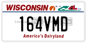 164VMD  license plate in WI