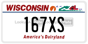 167XS  license plate in WI