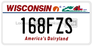 168FZS  license plate in WI