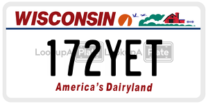 172YET license plate in Wisconsin