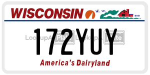 172YUY license plate in Wisconsin