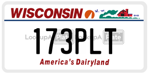 173PLT license plate in Wisconsin
