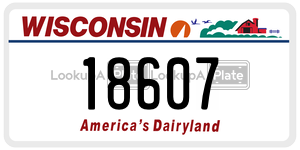 18607  license plate in WI