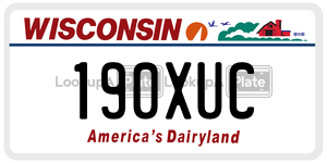 190XUC  license plate in WI