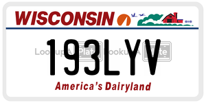 193LYV  license plate in WI
