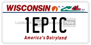 1EPIC license plate in Wisconsin