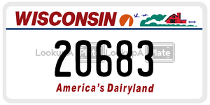 20683  license plate in WI
