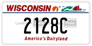 2128C  license plate in WI
