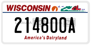 214800A  license plate in WI