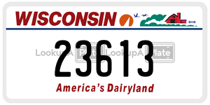 23613  license plate in WI