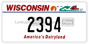 2394  license plate in WI