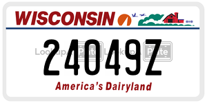 24049Z  license plate in WI