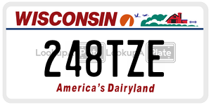 248TZE  license plate in WI